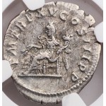 NGC Ch. XF Ancient Roman Silver Denarius Coin Caracalla A.D. 198-217 